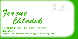 ferenc chladek business card